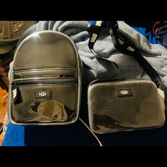 UGG Handbags - Ugg Dannie ll Mini Backpack/ Ugg Janey ll Clear Sheepskin Side Bag Combo